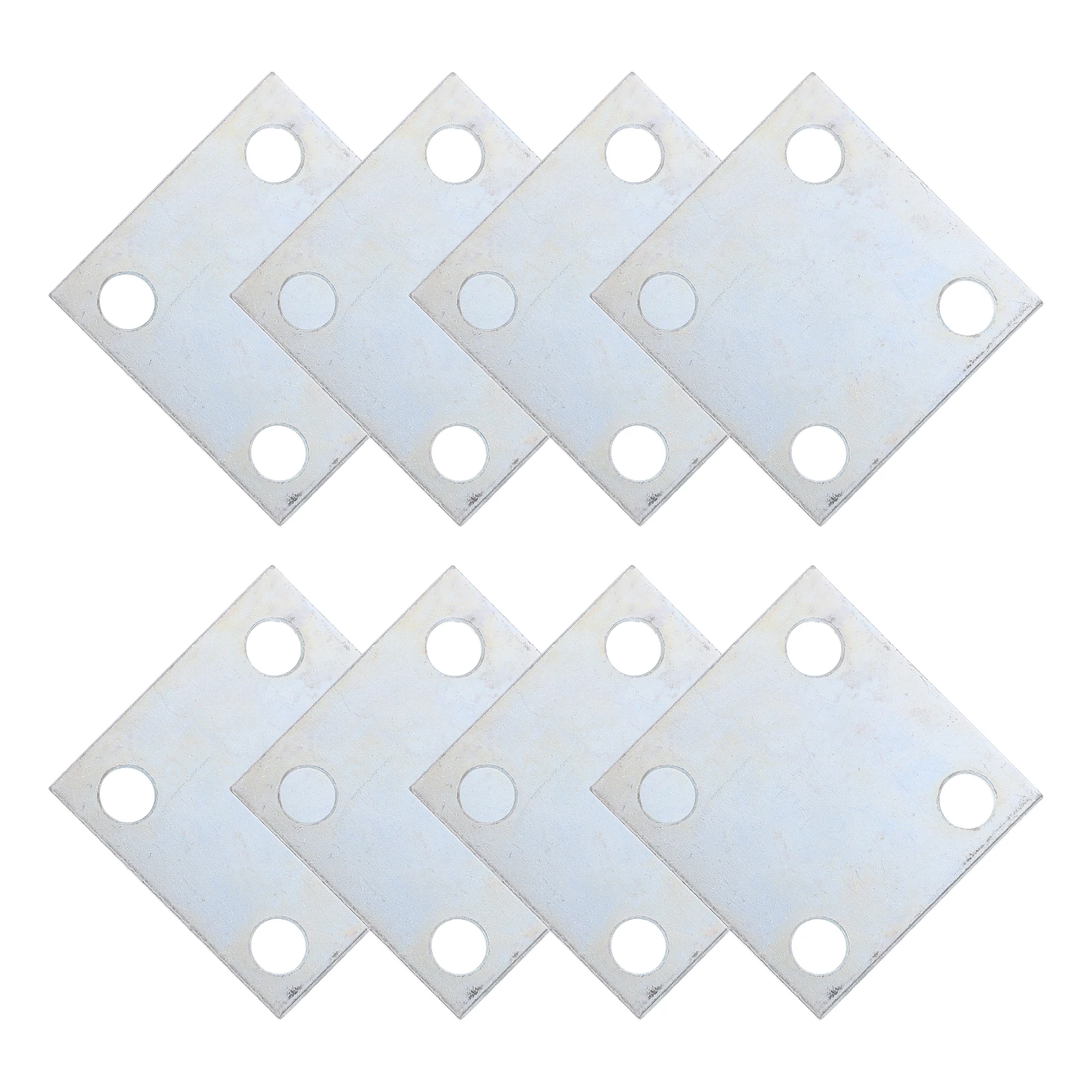 

8pcs Heavy Duty Square Steel Weldable Plate Industrial Use With Holes Flange Sheet For Structure Support Floor