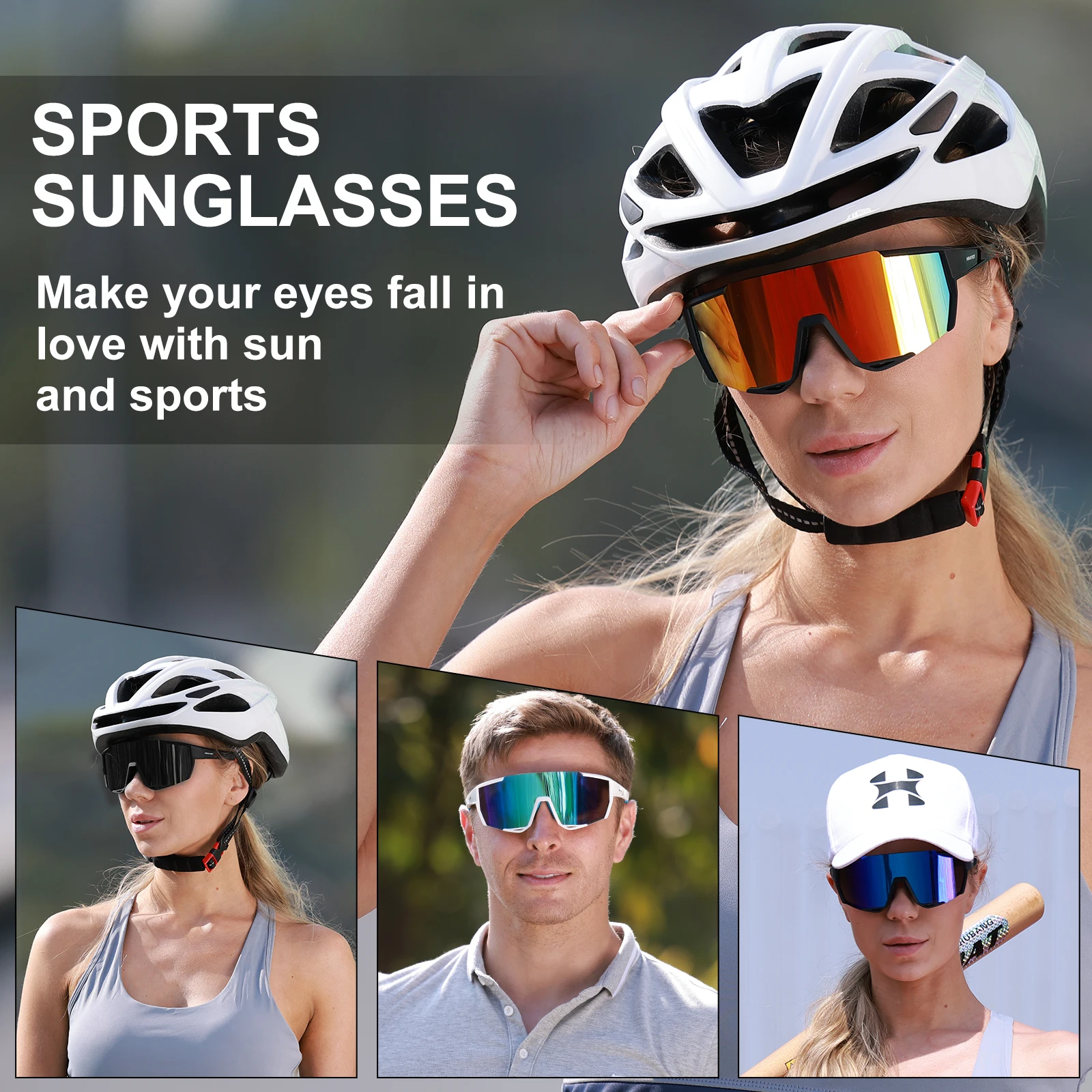 2024 Suukaa-Polarized Cycling Sunglasses for Men & Women, Cycling Eyewear, Bicycle Glasses, Outdoor Sports, Fishing Glass, UV400