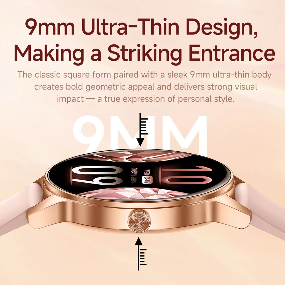 

Women Smartwatch IP68 Waterproof Ultra-thin Smart Watches Blue Tooth Call Multi-Sport Modes Heart Rate Health Bracelet Weather