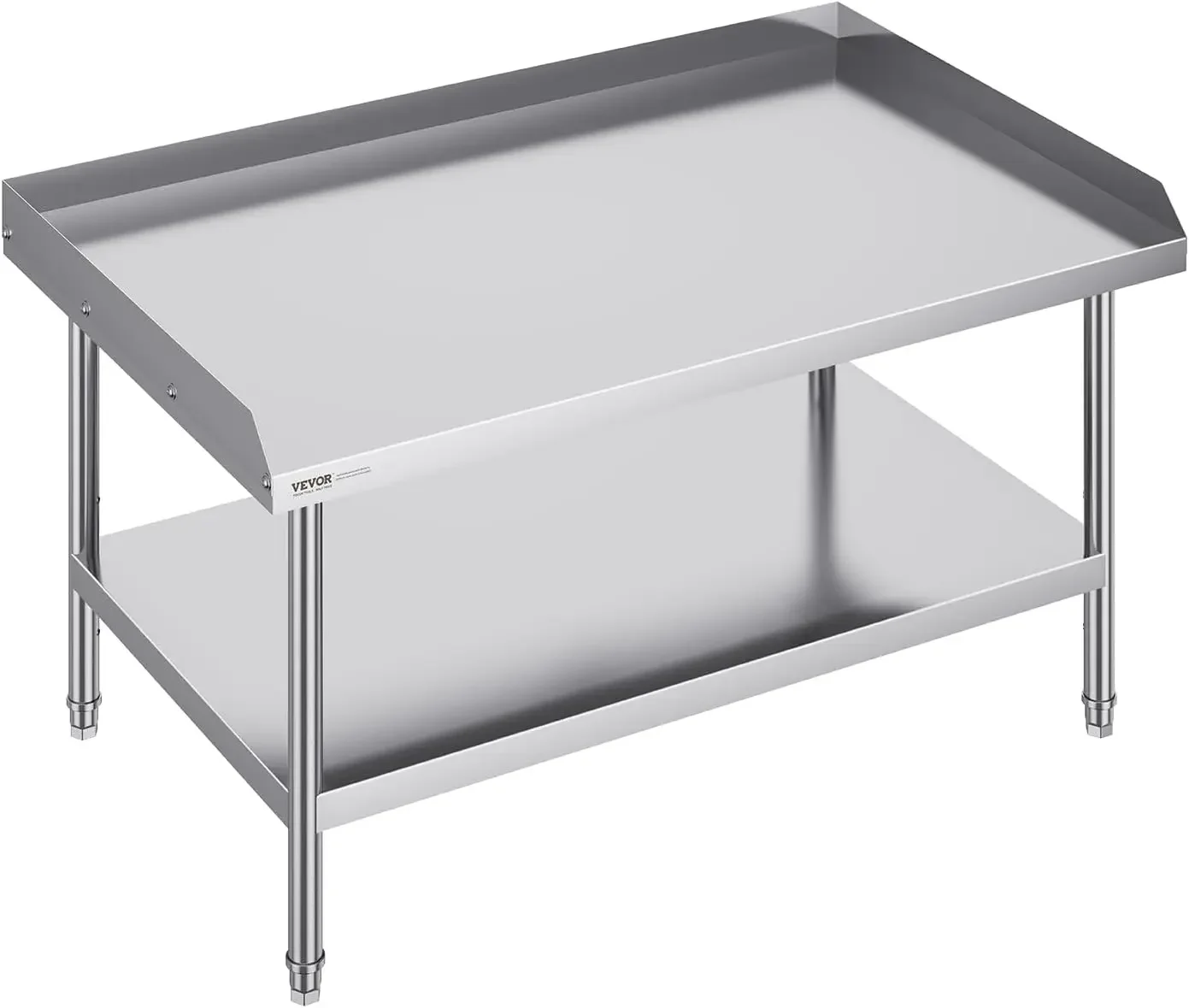 

Stainless Steel Work Table, 30 x 48 x 26 Inch Commercial Food Prep Worktable, 3-Sided Backsplash Heavy Duty Prep Worktable