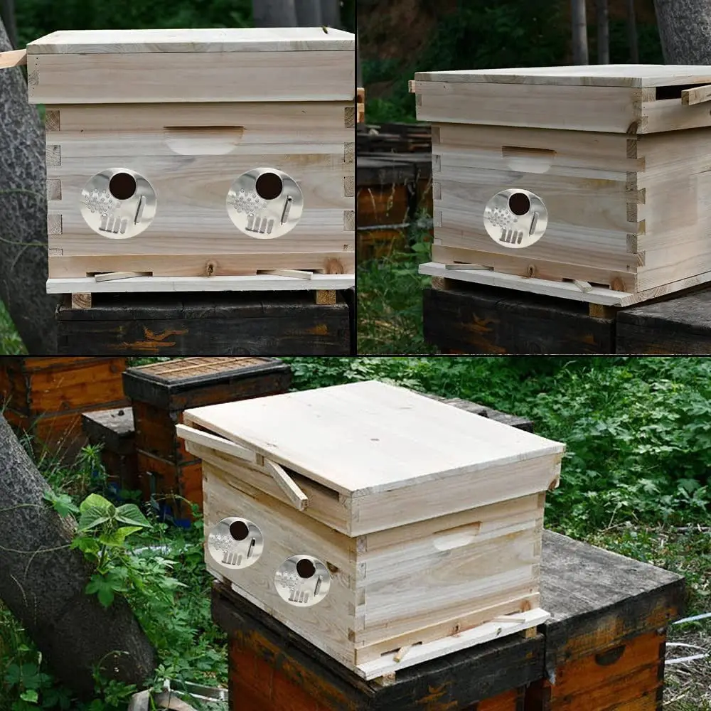 

10pcs Stainless Steel Beehive Box Entrance Gate Disc Metal Anti-Escape Hive Hole Entrance Disc Round Bee Hive Vent