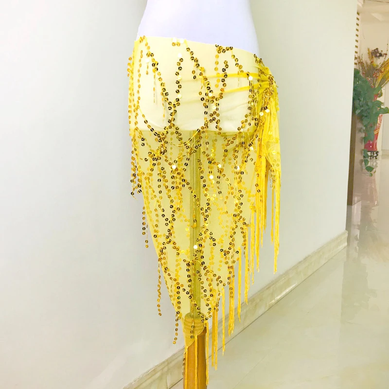 Colorful Sequins Tassel Belly Dance Belt Show Costumes Belly Dance Hip Scarf For Women Thailand/india/ Dance Skirt Waist Chains