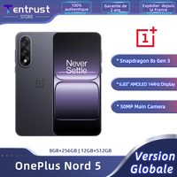 Global Version OnePlus Nord 5 5G Smartphone Snapdragon 8s Gen 3 6.83-inch 144Hz AMOLED Screen 50MP Main Camera 80W SUPERVOOC