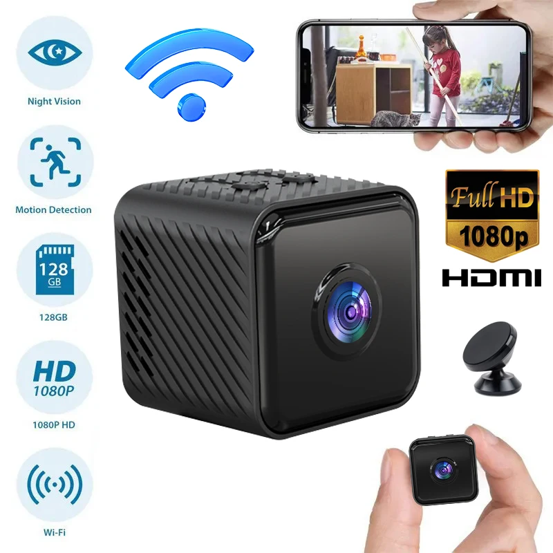 1080P Mini WiFi Camera With Infrared Night Vision and Motion Detection Remote Viewing Cam Video Voice Recorder For Household