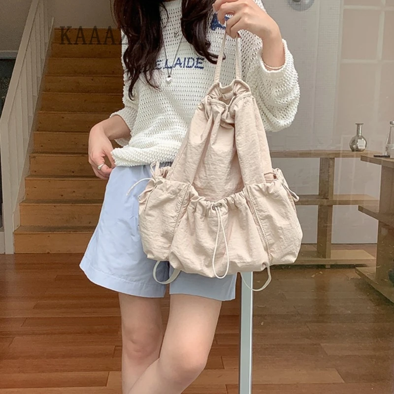 Designer Casual Women Backpack Versatile New 2024 Shoulder Bags Work Large Capacity Luxury Handbags Drawstring High Quality