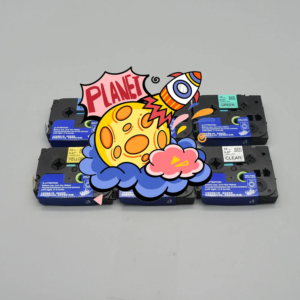 

6/9/12mm 231 TZ-White-Label Tape 221 211 Laminated Tape 631 431 531 Labeling Ribbon Compatible for Brother PT-H110 Label Maker