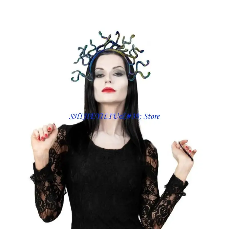

E21F Festival Women Headwear Gothicism New Year Christmas Headwear for Photo Props for Parties and Special Occasion