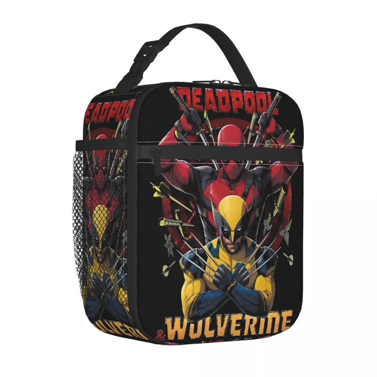 D & W Deadpool Superhero Insulated Lunch Bag Thermal Meal Container Leakproof Tote Lunch Box for Men Women Office Picnic