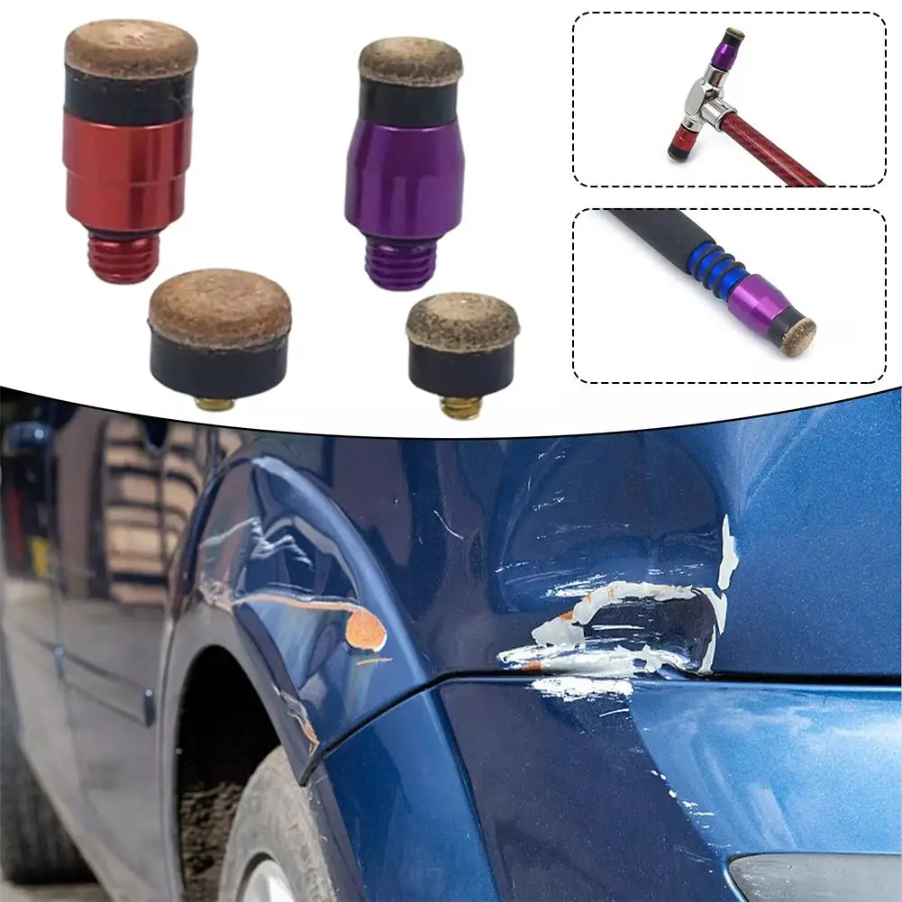 Martelo de nivelamento auto-roscante de percussão para reparo de amassados de carro, ponta de martelo de nivelamento, cabeça de couro auto-roscante t z1s1