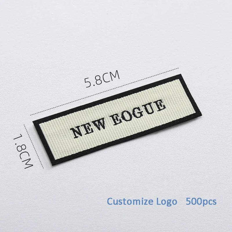 شعار مخصص الملابس طوق التسمية المنسوجة نسيج القطن الحرير التسمية الرئيسية طباعة شعار تخصيص شعار الملابس التسمية #6