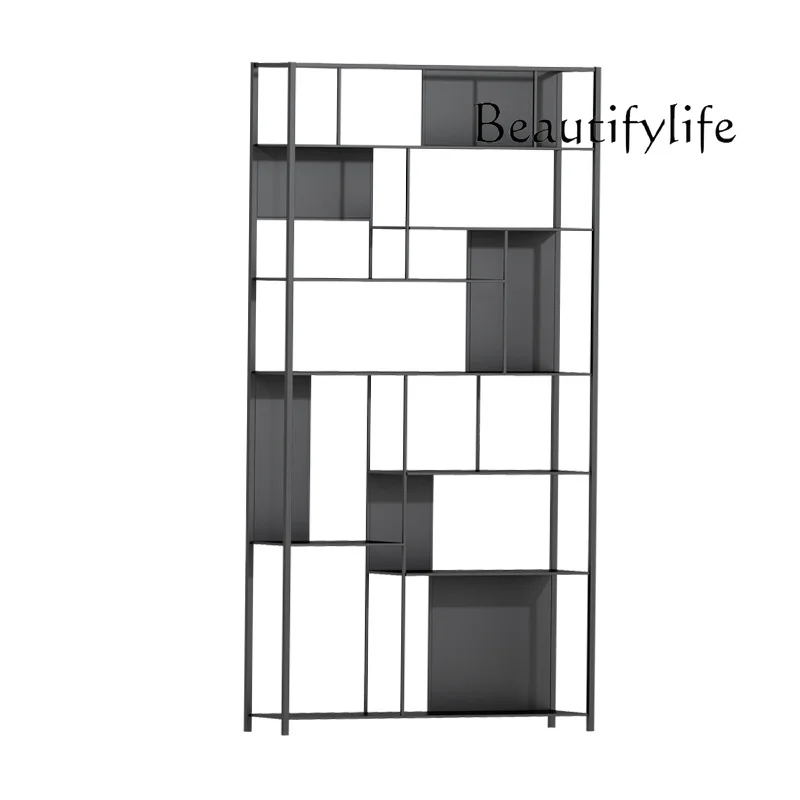 

Nordic wrought iron shelves home living room floor office partition decoration multi-layer display stand