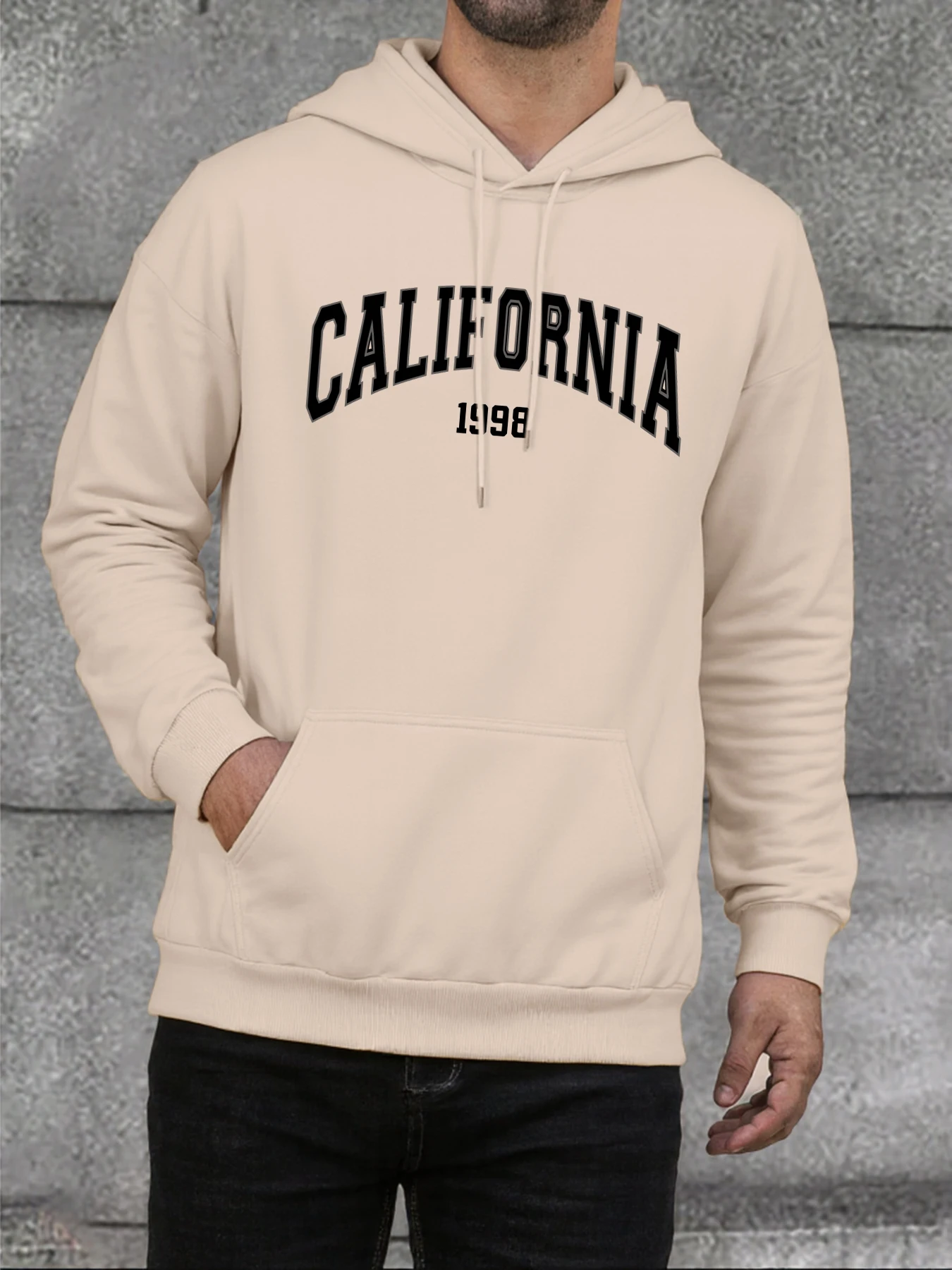 Kalifornien 1998 Brief Gedruckt Männliche Hoodies Herbst Mode Pullover Casual Oversize Mit Kapuze Weiche Warme Straße Streetwear Männer