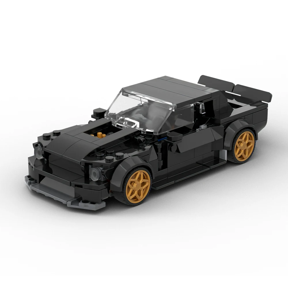 MOC Speed ​​Series Classic Black Racing Car Custom Building Block Model – DIY Modular Vehicle Assembly Toy (Adult Birthday Gift)