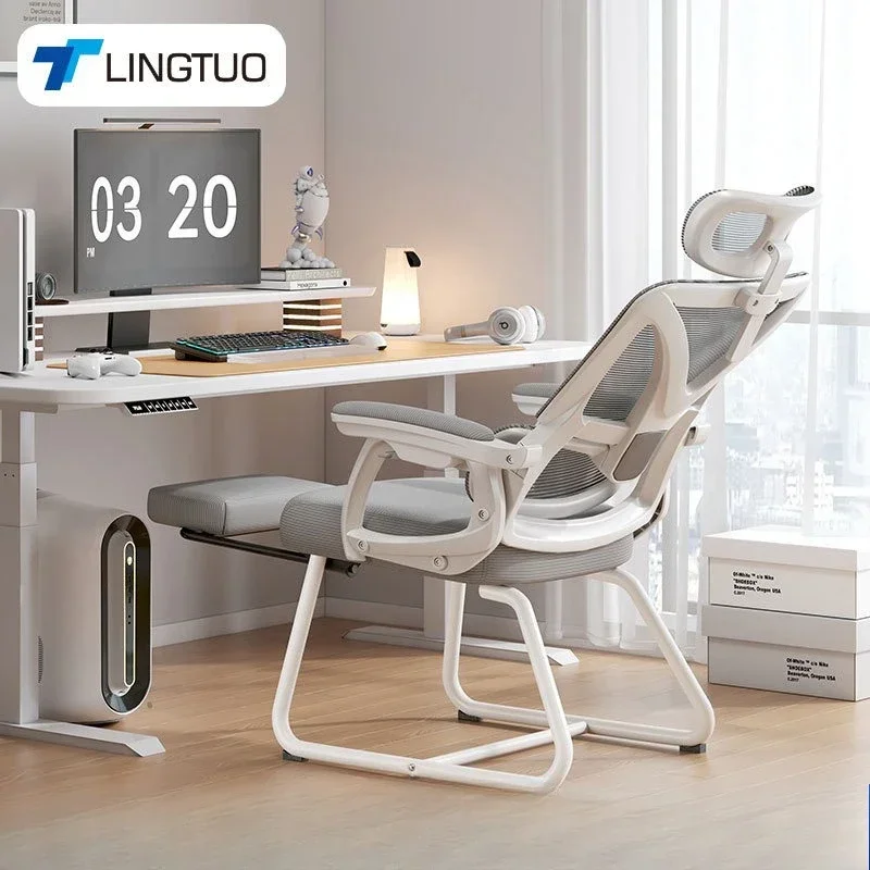Stable Durable Bow Foot Ergonomic Chair Recumbable Computer Chair Office Chair Learning Chair Staff Chair Gaming Chair