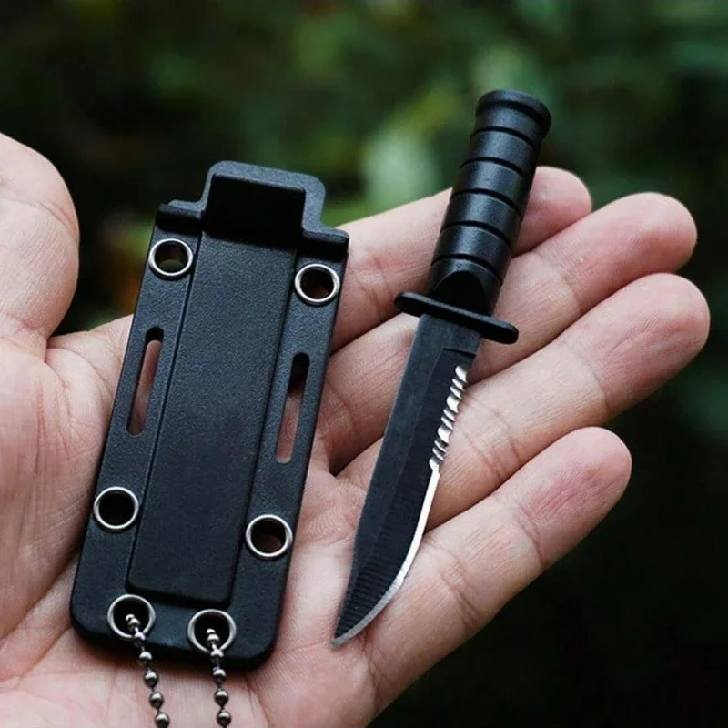 Stainless Steel Multifunctional Mini Knife Outdoor Camping Survival Chain Portable Knife Camping Knife Portable Pocket Knife