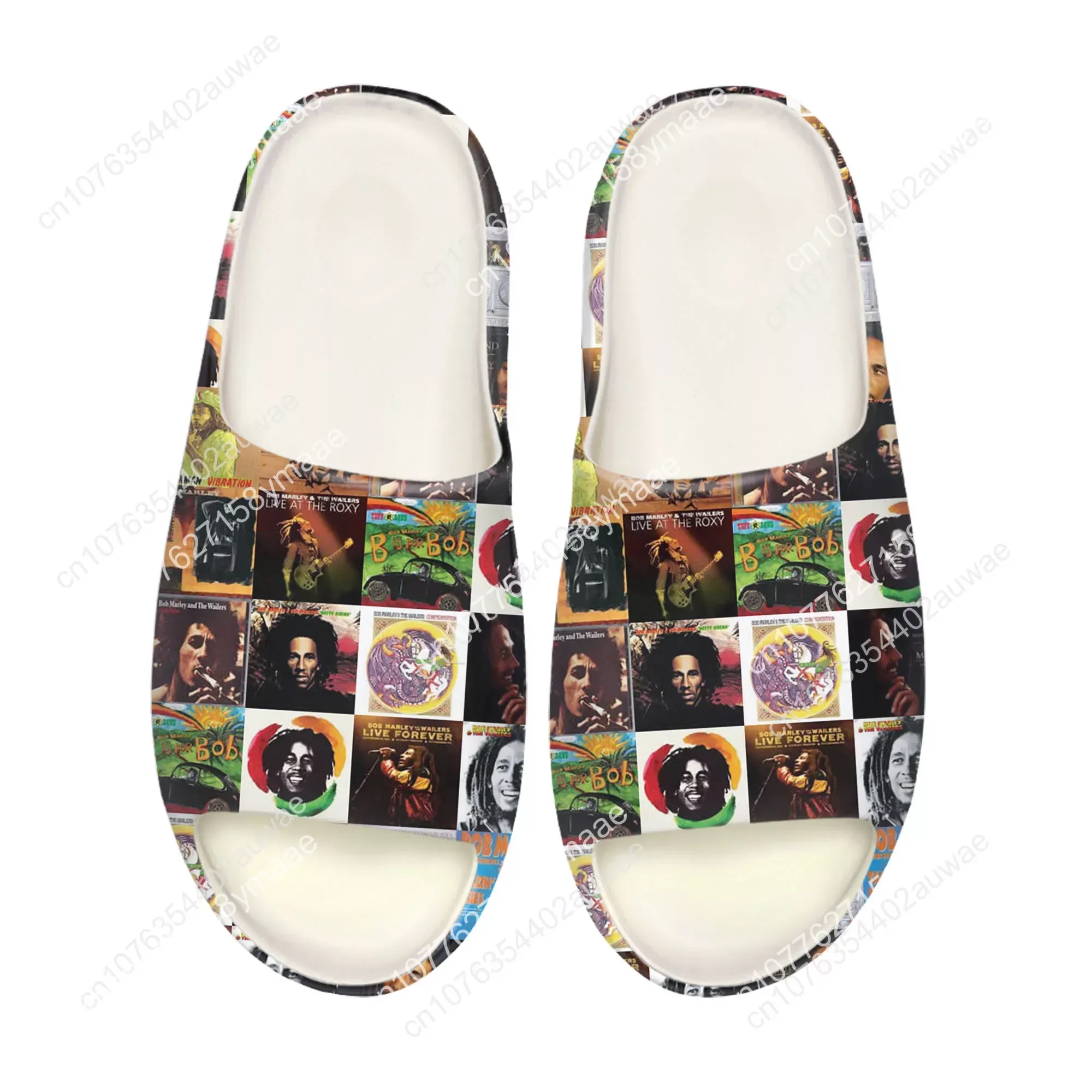 Bob Marley Rasta Soft Sole Sllipers Home Clogs Step on Water Shoes Mens Womens Teenager Customize Bathroom Beach on Shit Sandals