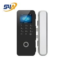 3000users Fingerprint Pin code glass door lock with Semiconductor sensor