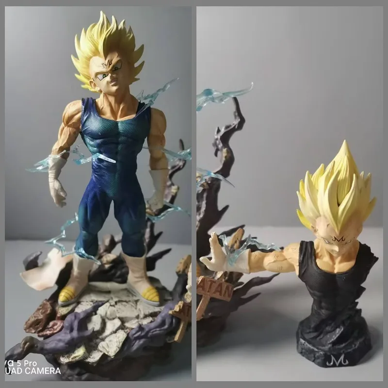 Dragon Ball Super Saiyan Resonance HB Demonic Vegeta Half-Body Action Figurine Desk Anime Model Toys Figures Gift 20CM