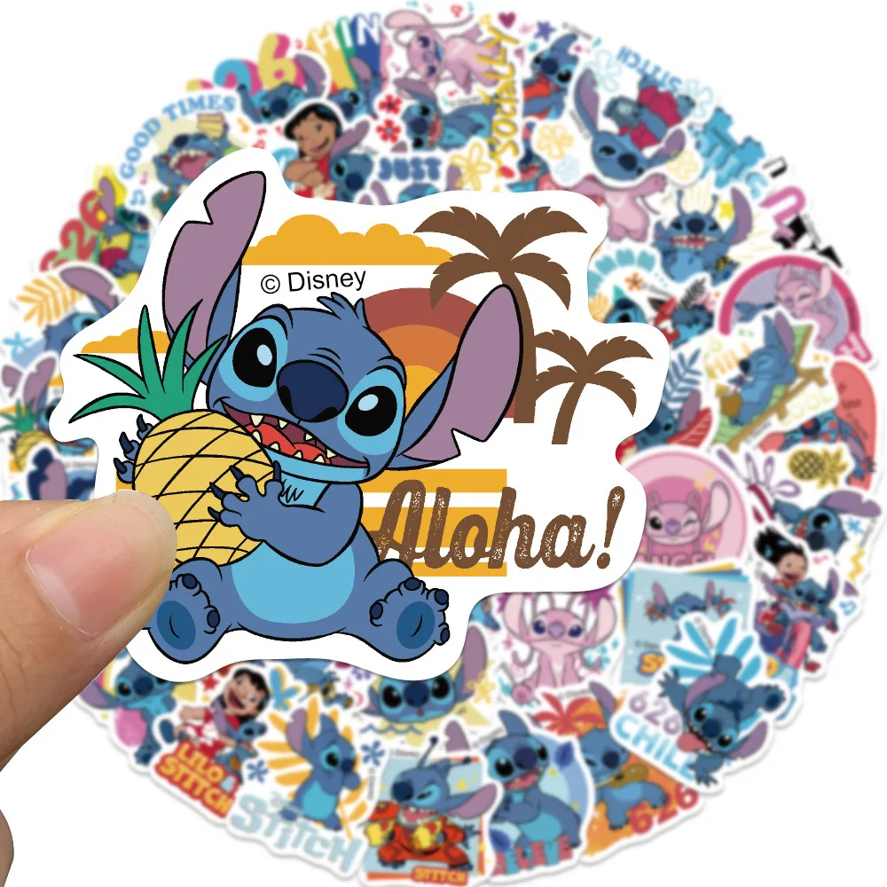 10/30/50PCS Disney Cute Stitch Stickers Cartoon Decals DIY Skateboard Laptop Guitar Suitcase Car PVC Waterproof Graffiti Toys