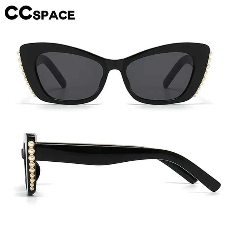 56664 Women Luxury Brand Sun Glasses Fashion Pearl Cat Eye Retro Outdoors Ultraviolet Protection Goggles Uv400