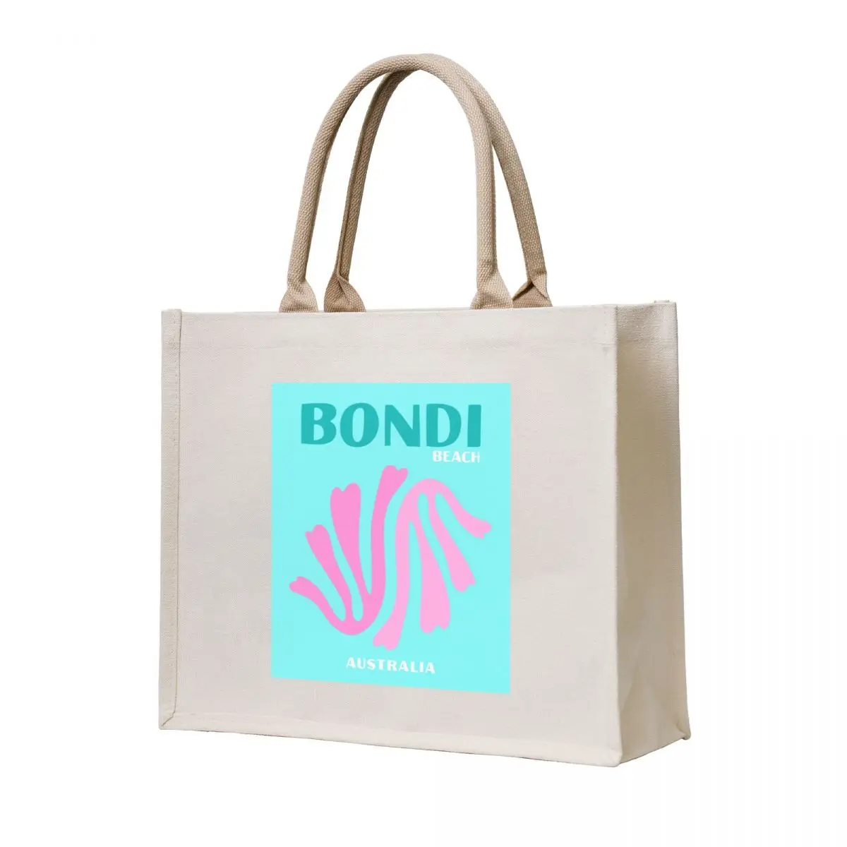 Bondi beach Art Print Coral Tote Bag tote bags cloth bags tote bag men canvas shopping bag