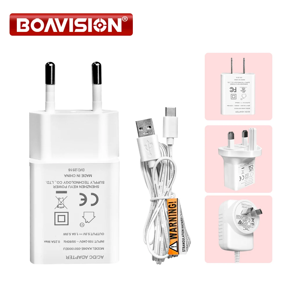 ベビーモニター用タイプCアダプター充電器,認定AC 110-240v〜DC 5v 1000ma,vb601,vb602,vb603,vb605,vb607