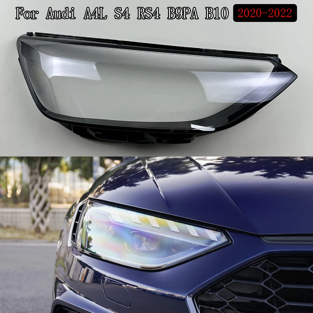 

For Audi A4L S4 RS4 B9PA B10 2020 2021 2022 Headlamp Transparent Cover Lampshade Headlight Shell Lens Plexiglass