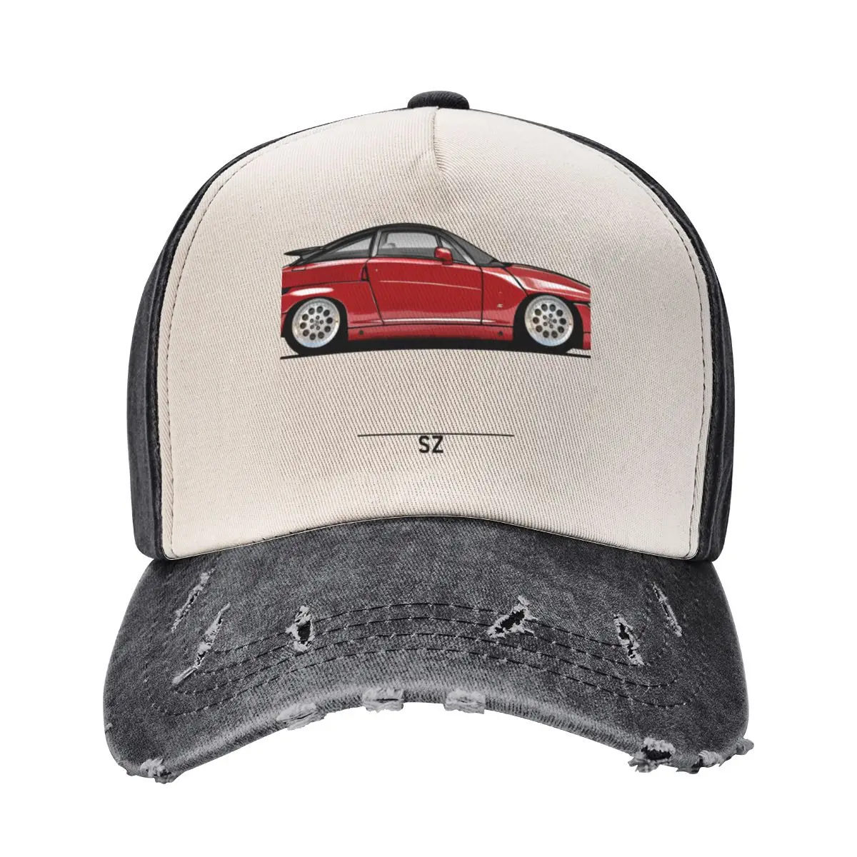 

1991 Alfa SZ sports car Baseball Cap Big Size Hat Hood funny hat Men Golf Wear Women's