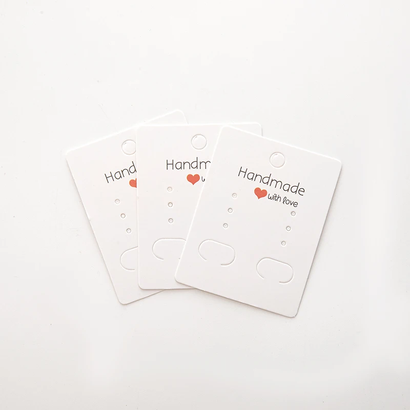 50pcs Jewellery Packing Card DIY Package Tag For Necklace Bracelets Headband Hair Rope Display Holder Cardboard