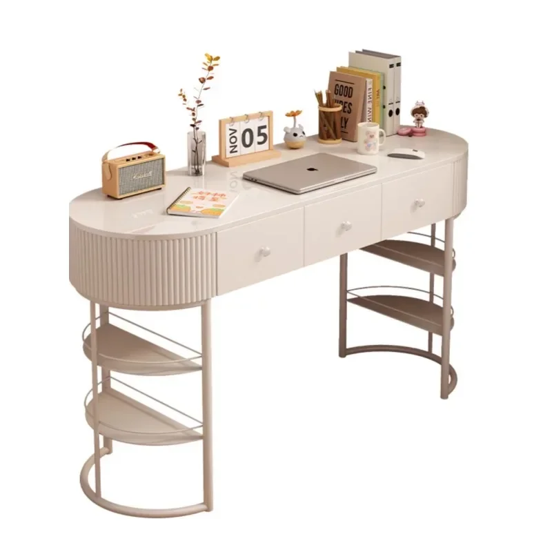 Cream windshield desk simple modern notebook wabi-**** wind writing desk Nordic small apartment computer desk household