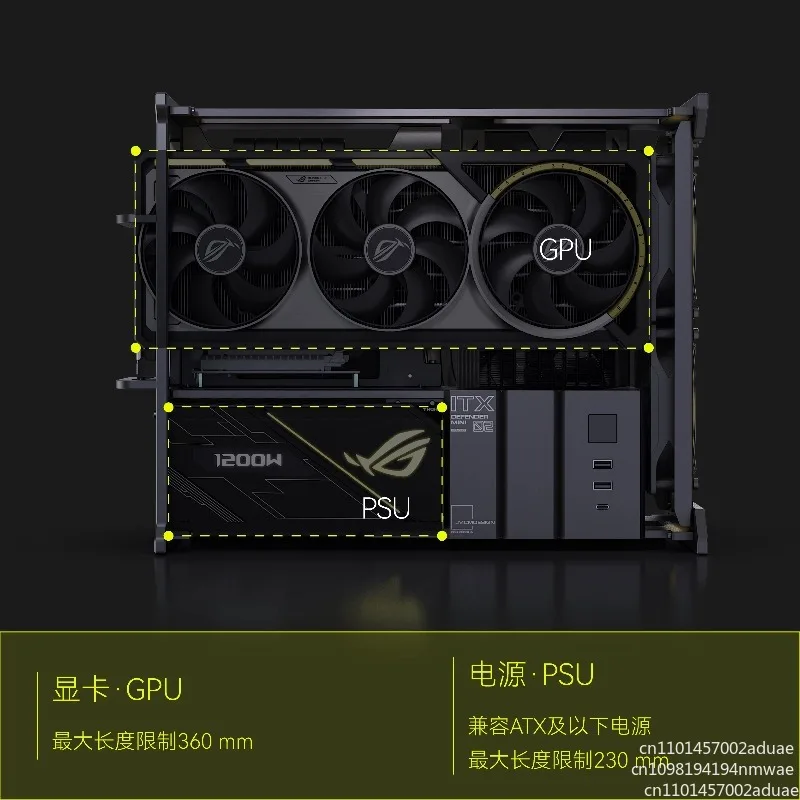 

Открытый полностью алюминиевый модульный корпус ITX с ЧПУ и водяным охлаждением для игровых ПК VEDDHA DEFENDER 02