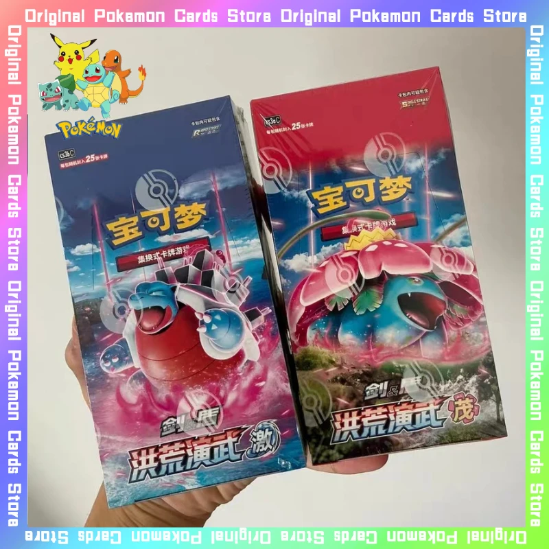 genuine-original-pokemon-ptcg-50-ji-mao-thin-fat-box-simplified-chinese-collectible-cards-trading-anime-booster-pack-toy-gifts