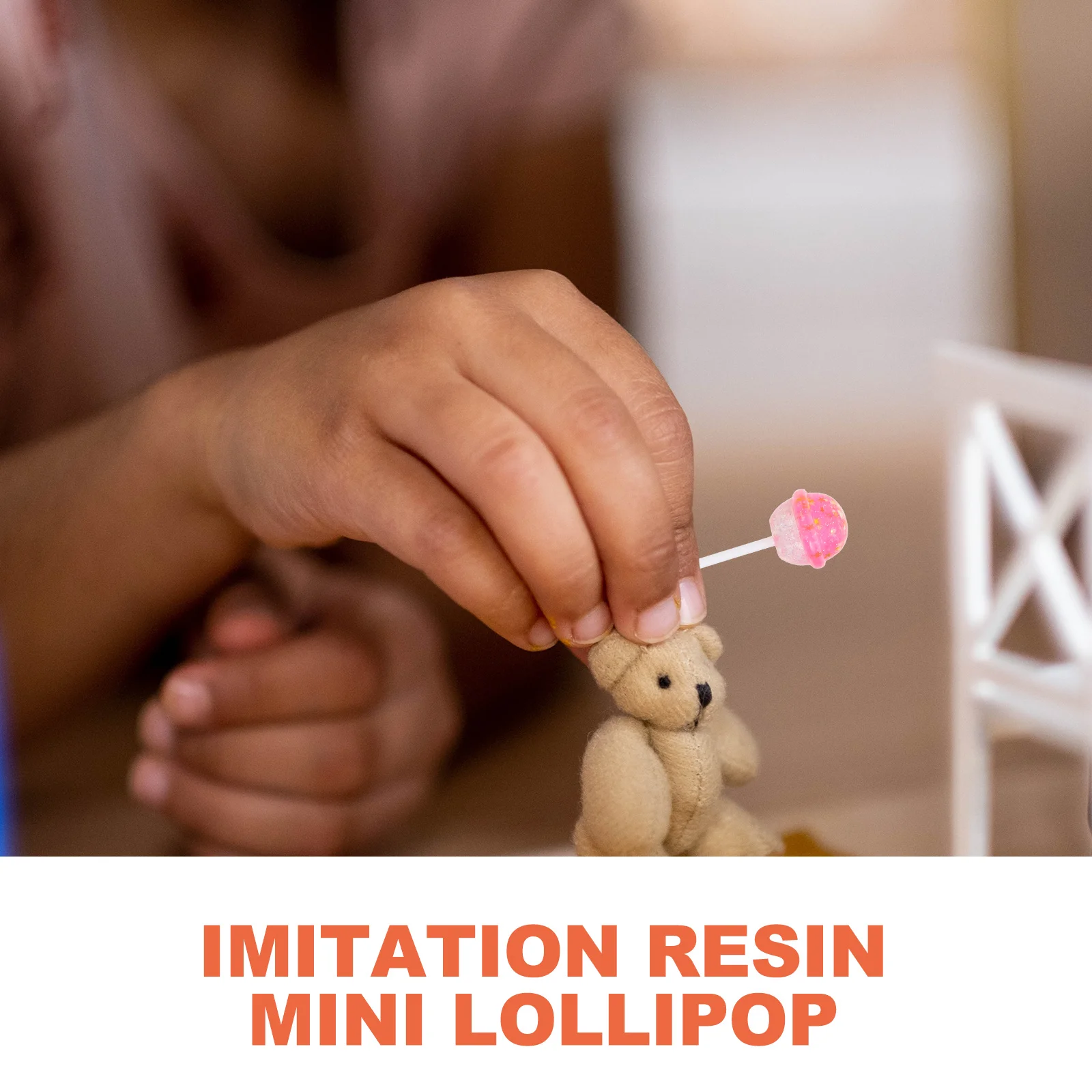 

10Pcs Resin Glitter Lollipop Prop Candy Cane Lollipops Mixed Color Photography Decoration Party Favor Accessory