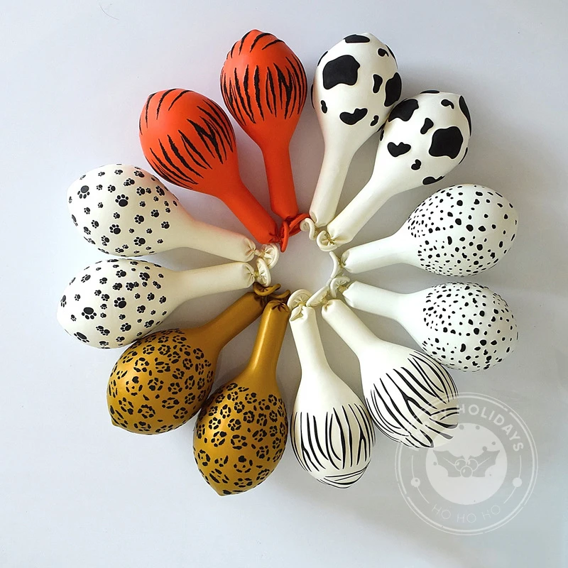 

10/20/30pcs Latex Balloons Cartoon Balloon Cow Watermelon Leopard Foot Tiger Print Baby Shower Birthday Party Decoration Balloon