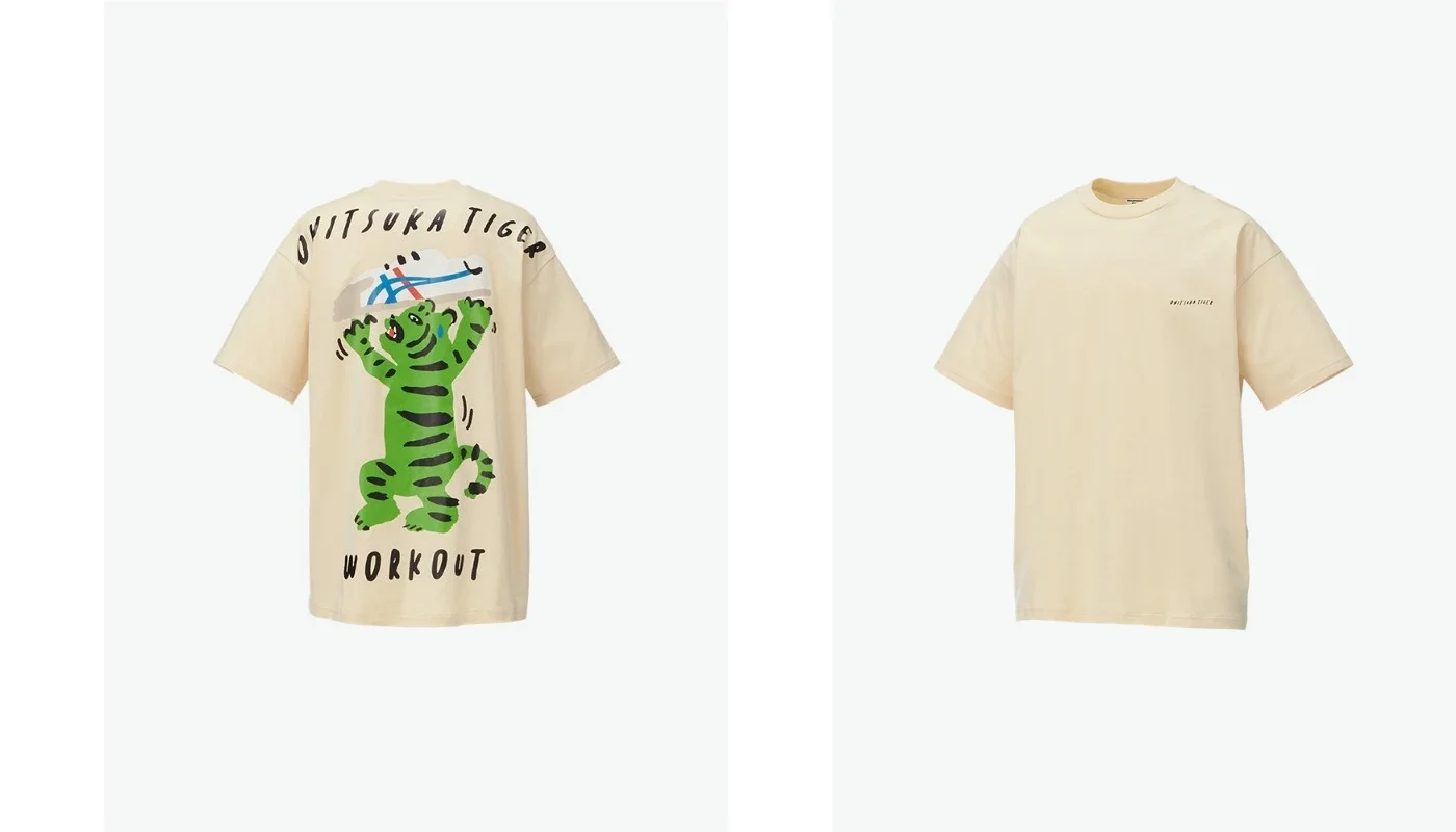 

Onitsuka Tiger Ghost Tiger Men's and Women's Same Fashion Casual Simple Short Sleeve T-Shirt