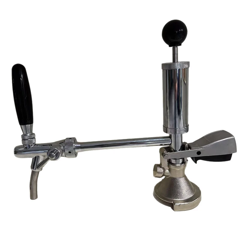 Long/Short Handle Beer Tap Stainless Steel Keg Tap Compatible with American and European Standard Beer Kegs Reusable