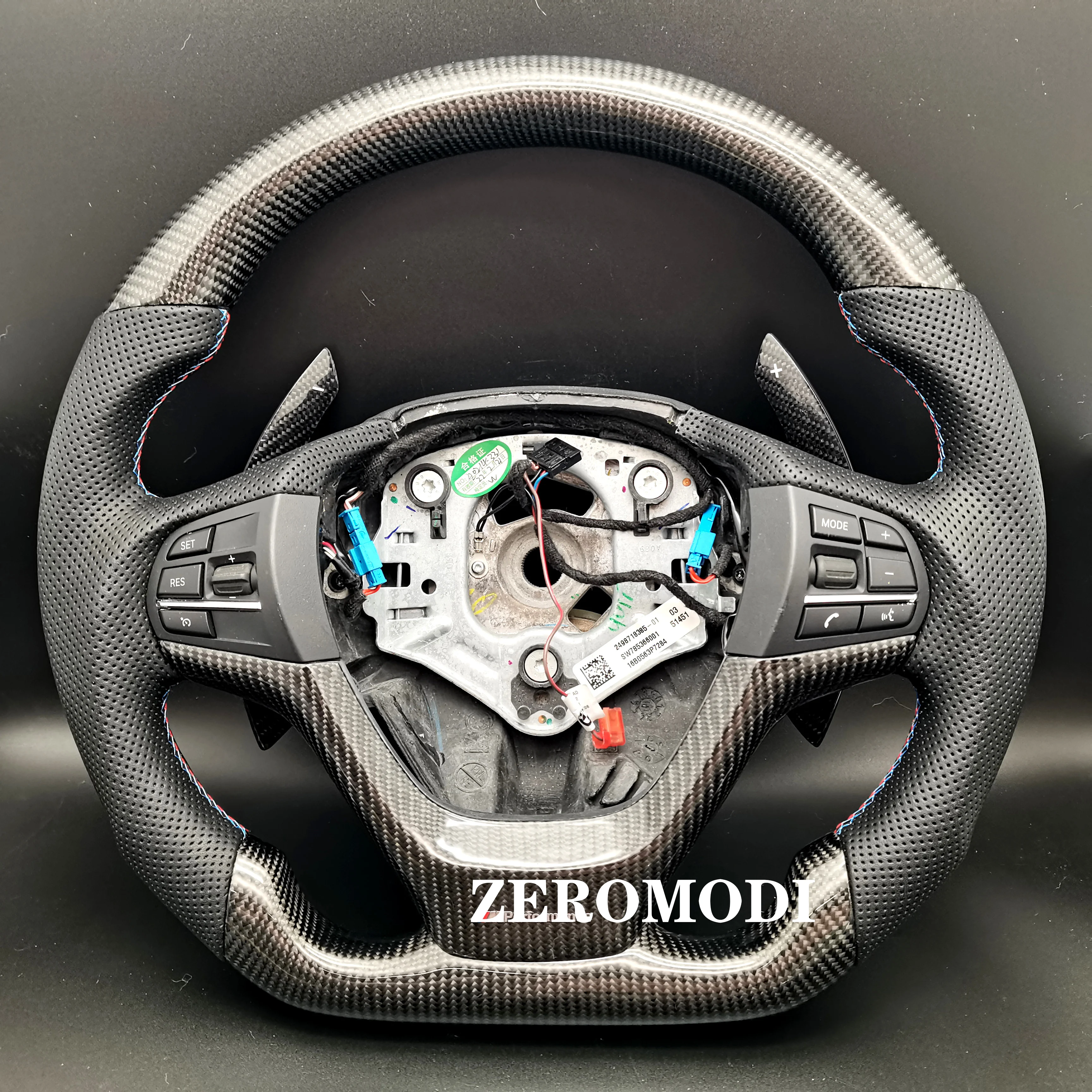 

For BMW F10 F11 F12 F01 F07 M5 5 Series 535i 2011 2012 2013 M Sport Real Carbon Fiber Steering Wheel With Paddles Shifter