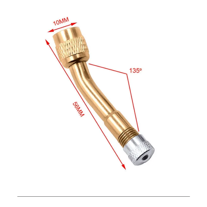 45/90/135 Degree Angle Brass Auto Air Tyre Valve Extender Auto Motorcycle Valve Adaptor Tyre Inflatable Tube Extension Adapter