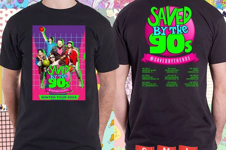 

2024 LIVE SAVED BY THE 90'S USA TOUR BLACK TSHIRT UNISEX CODEtshirt