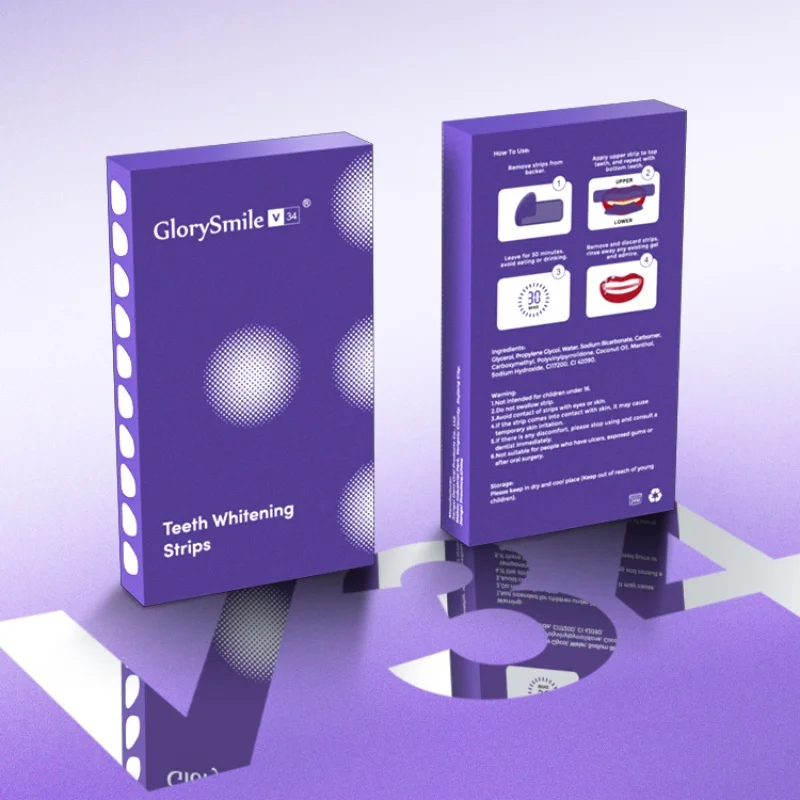 

7Pairs V34 Dry Teeth Whitening Strips for Purple Tooth Whitening Dental Bleaching Tooth Stain Treatment Oral Hygiene Care
