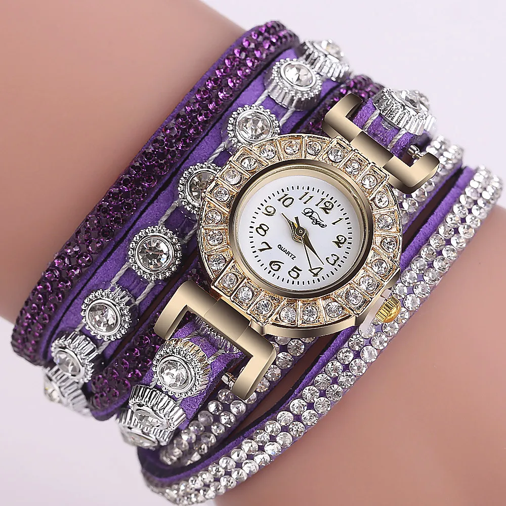 Mulheres relógio de moda couro com diamante pulseiras para senhoras relógio relógios casuais moda nobre elegante relogio feminino