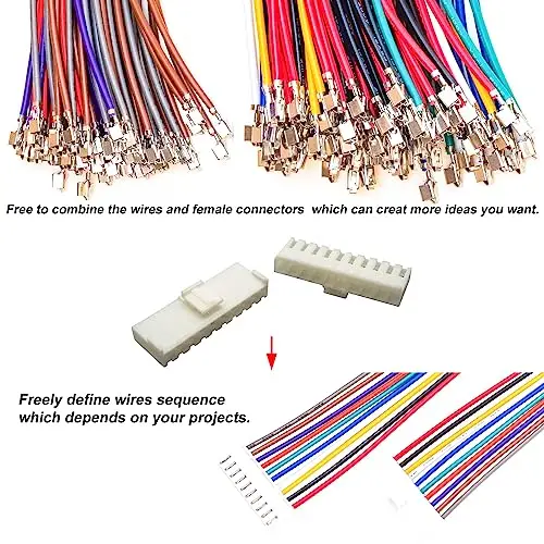 Kit de conectores Jst VH de 3,96mm con Cables 20AWG, 2/3/4/5/6/7/8/9/10Pin, carcasa (Kit de 396 VH-MM-170)