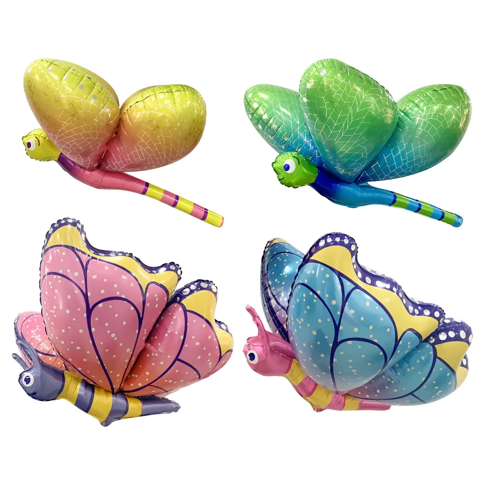 Cartoon Butterfly Aluminum Foil Balloon, Insect, Outdoor Activities, Kid Toy, Photo Props, Birthday Party Decoration, 60cm