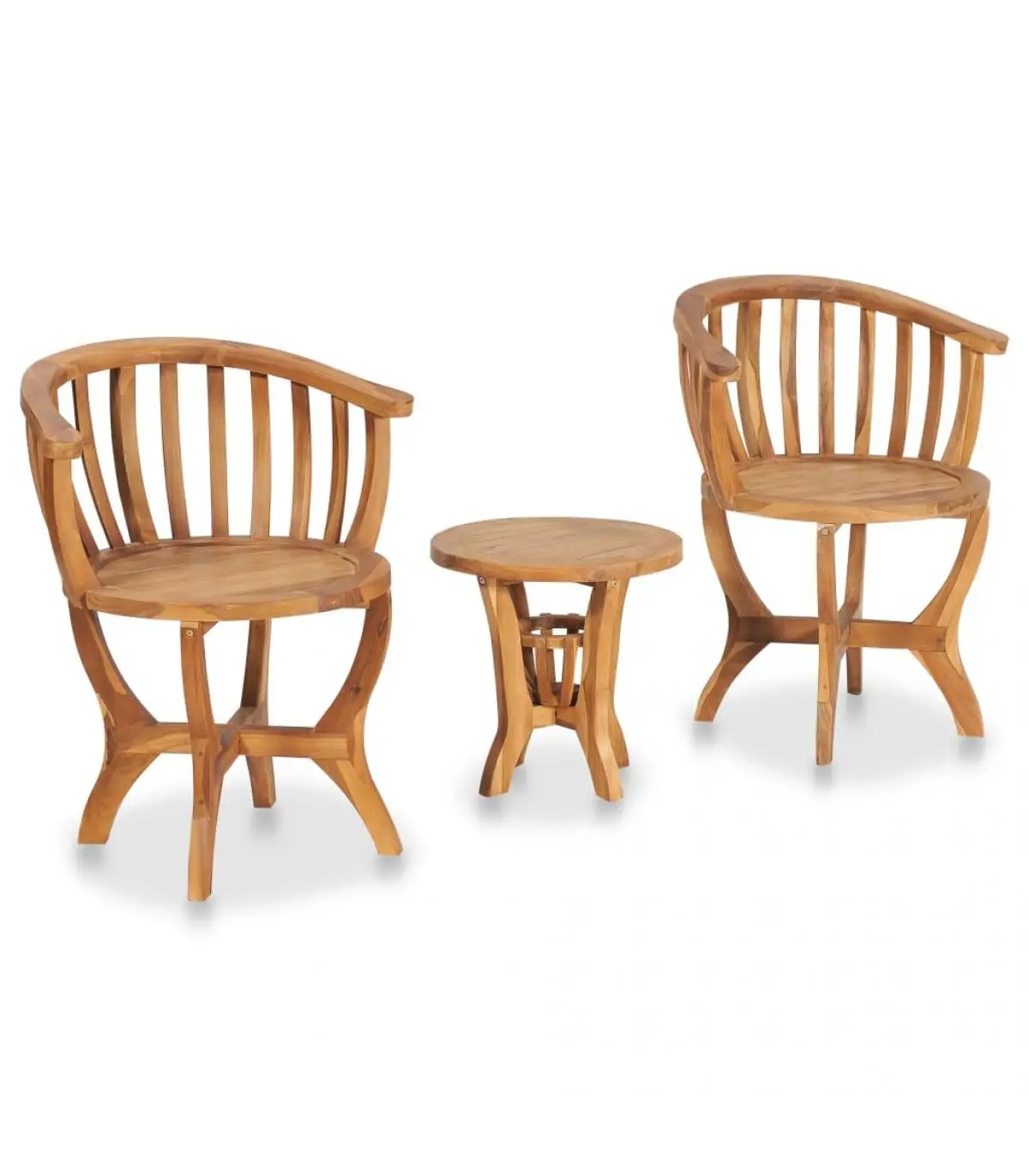 Garden Bistro table and chairs 3 PCs solid wood teak sets