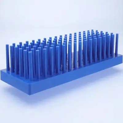 

102 Peg Test Tube Rack Drying Clear Tubes Holder Laboratory Stand Plastic Storage Vertical Equipment