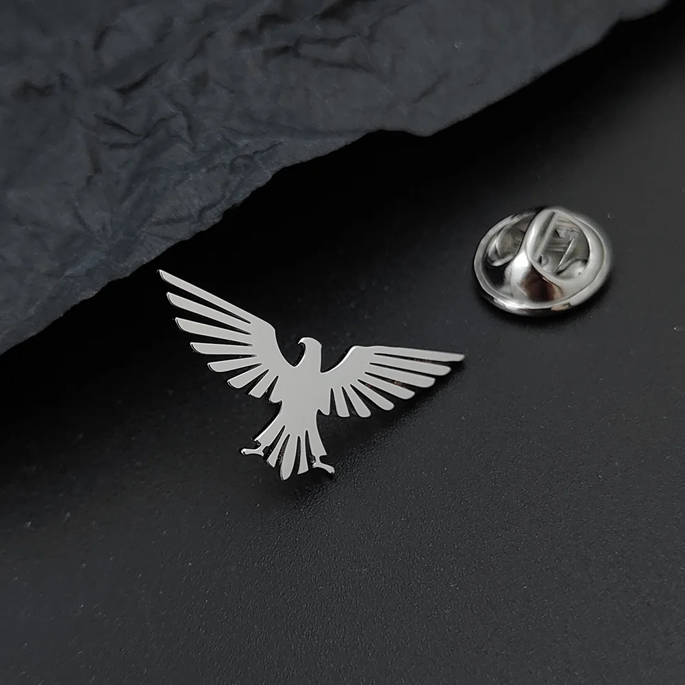 Phoenix Flamingo Gold Plated Badge, Men\'s Suit Brooch, Black Lapel Pin, Clothing Accessories Set, Halloween Gift