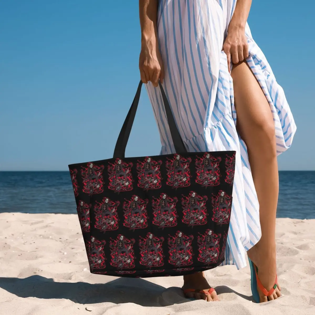 Tobias Forge Ghost Beach Tote Bag Sport Gym Yoga Duffle Large Tote Bag Women Travel Bag Fitness bag