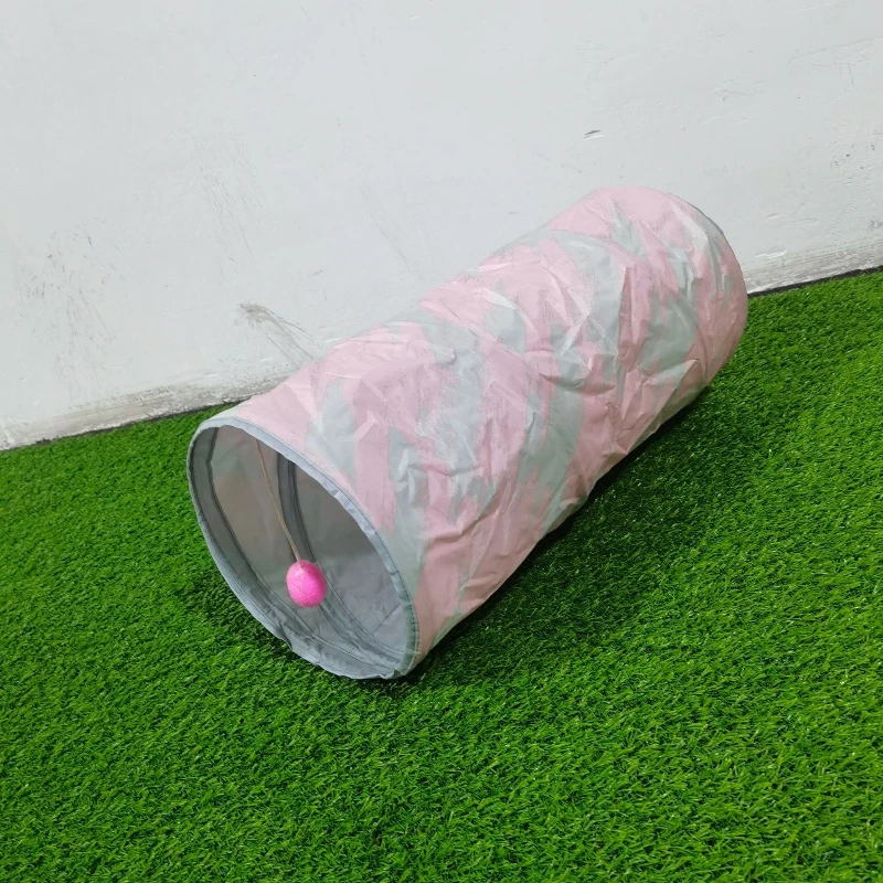 Foldable round cat nest tunnel, fabric pet cat