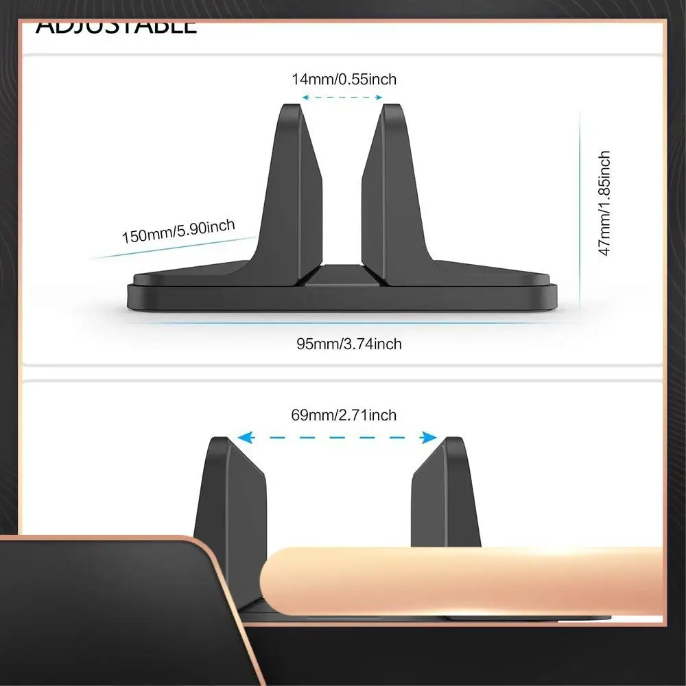 

Vertical Laptop Stand Holder, Adjustable Laptop Holder Desktop Stand With Adjustable Dock Size (Up To 17.3 Inches)