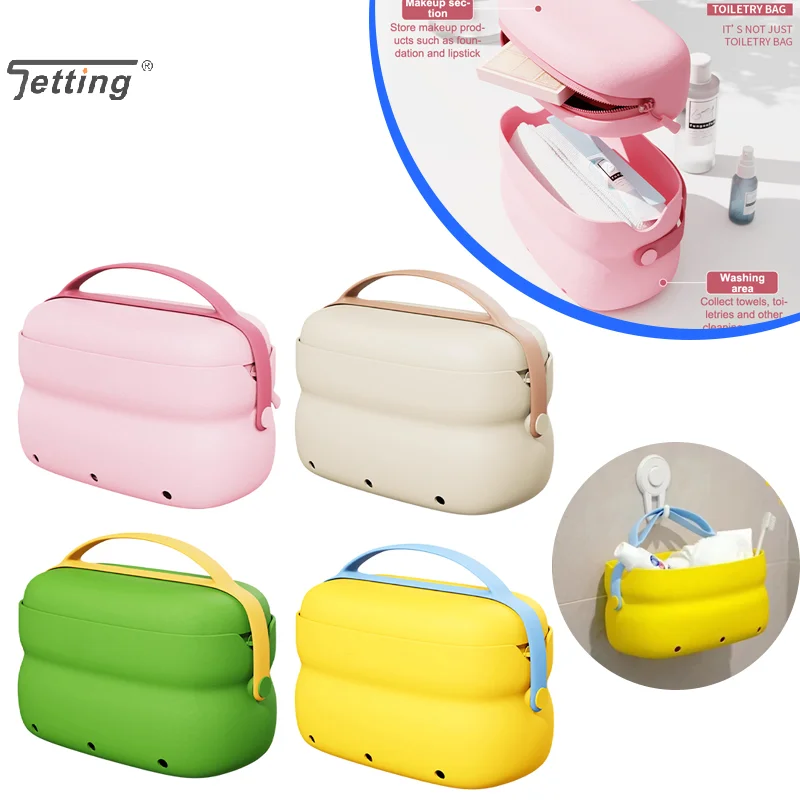

2-in-1 Travel Wash Bag Portable Dry Wet Separation Bath Storage Bags EVA Large-capacity Washing Makeup Punch Cosmetic Bag